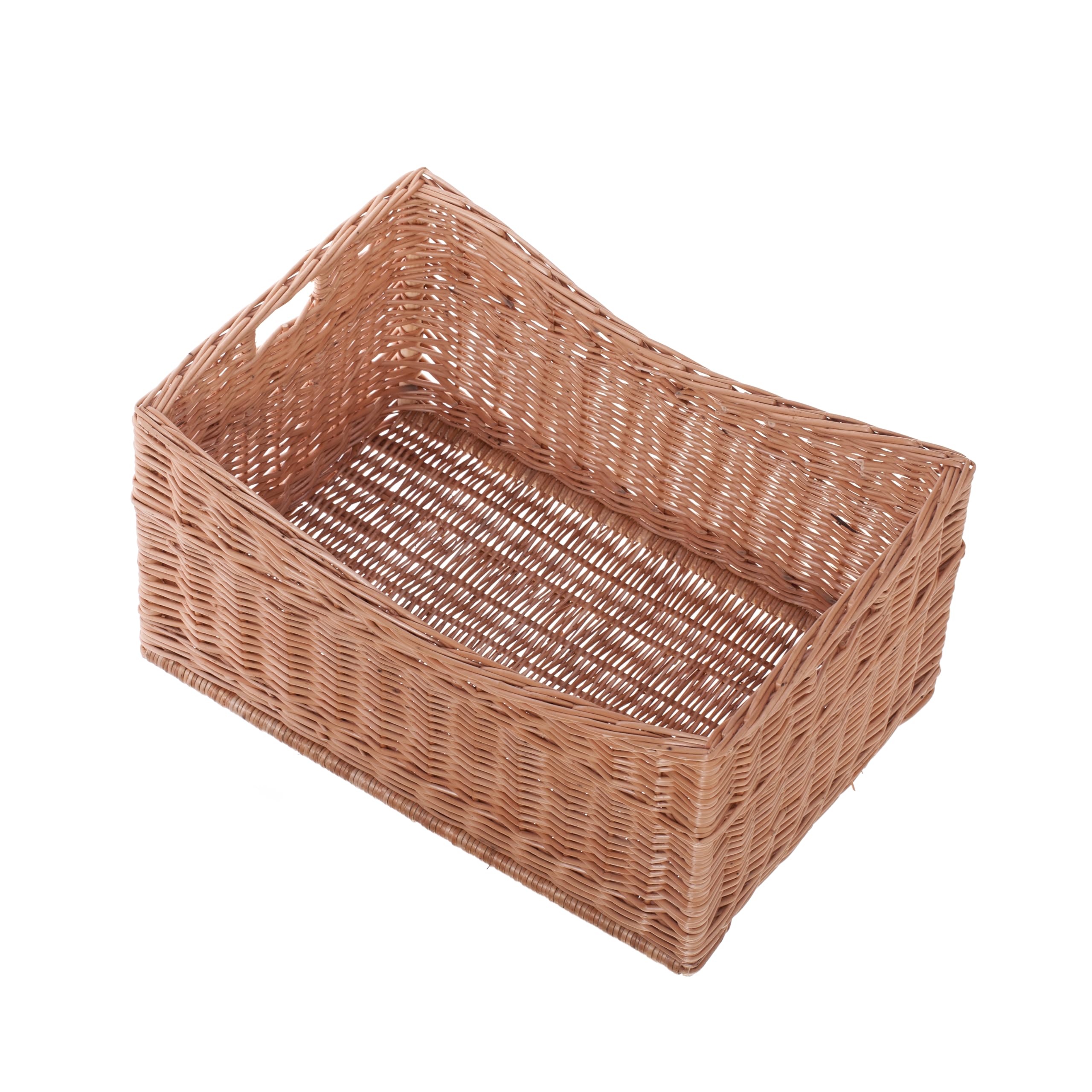Panier en osier, corbeille,box, boite de rangement, panier à bûches en osier (Panier rectangulaire)