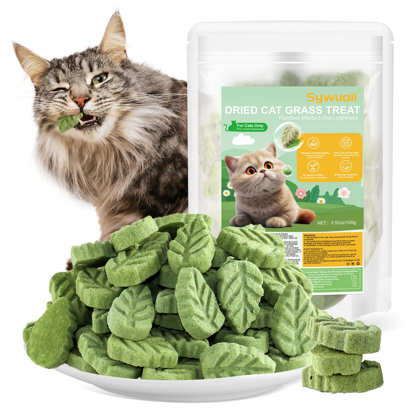 SYWUAII Cat Grass Treats Teething Stick