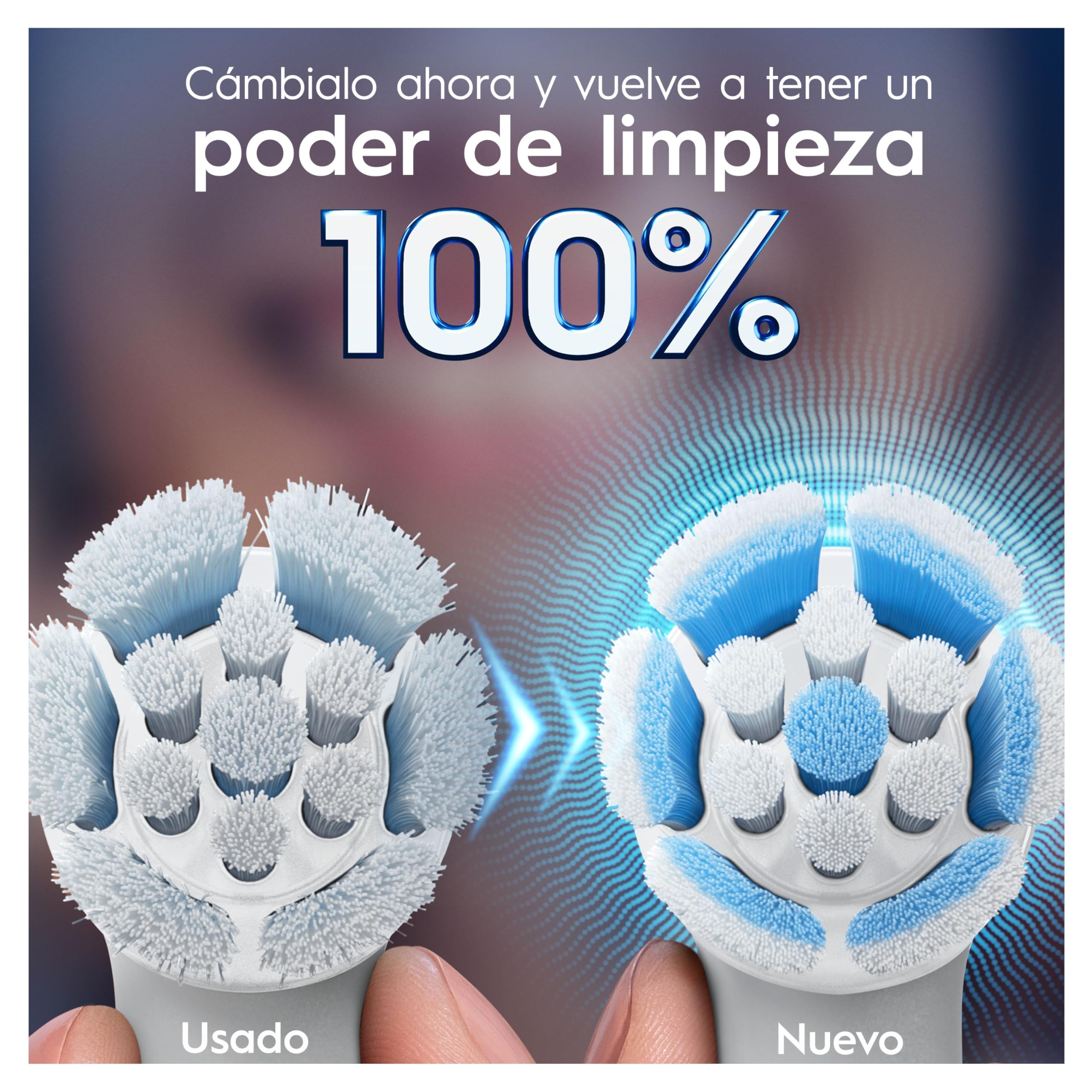 Oral-B iO Gentle Care Cabezales de Recambio Originales, Pack de 8, Blanco, para Cepillos Eléctricos Oral B iO, Encías Sensibles