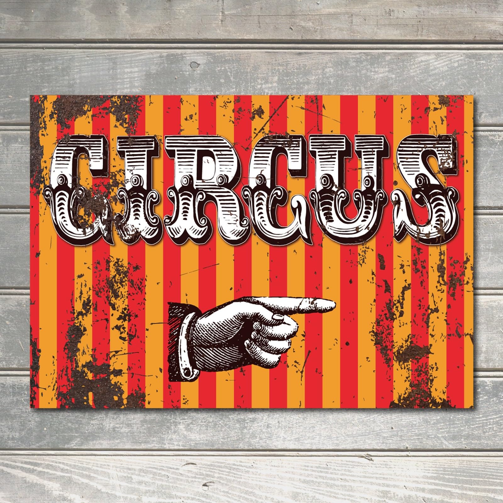 My Pixel Print Metal Circus Vintage Effect Carnival Fairground Man Cave Sign Plaque Gift