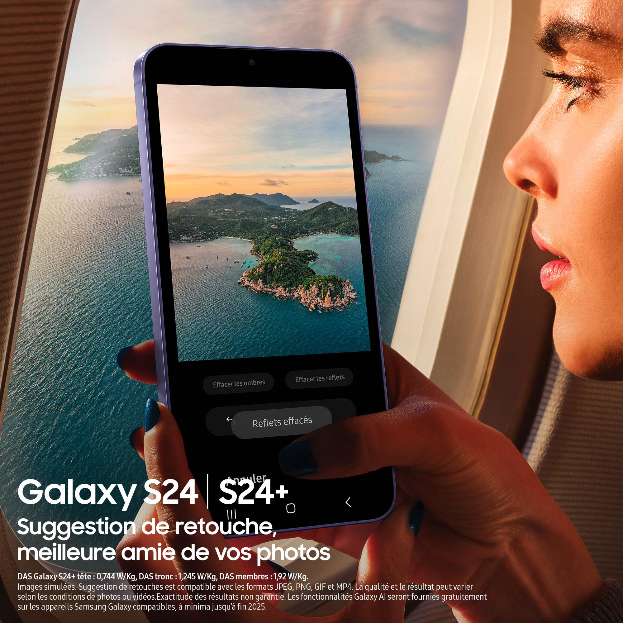 Samsung Galaxy S24 +, Smartphone Android 5G, 512 Go, Chargeur Secteur Rapide 25W Inclus [Exclusivité Amazon], Smartphone déverrouillé, Argent, Version FR