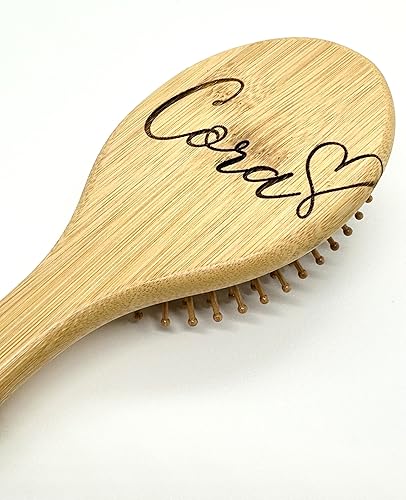 Miniatura 2 de Personalized Wooden Hair Brush for Women Custom Name Hair Brush Gifts for Mom Grandma Friends Sister Bamboo