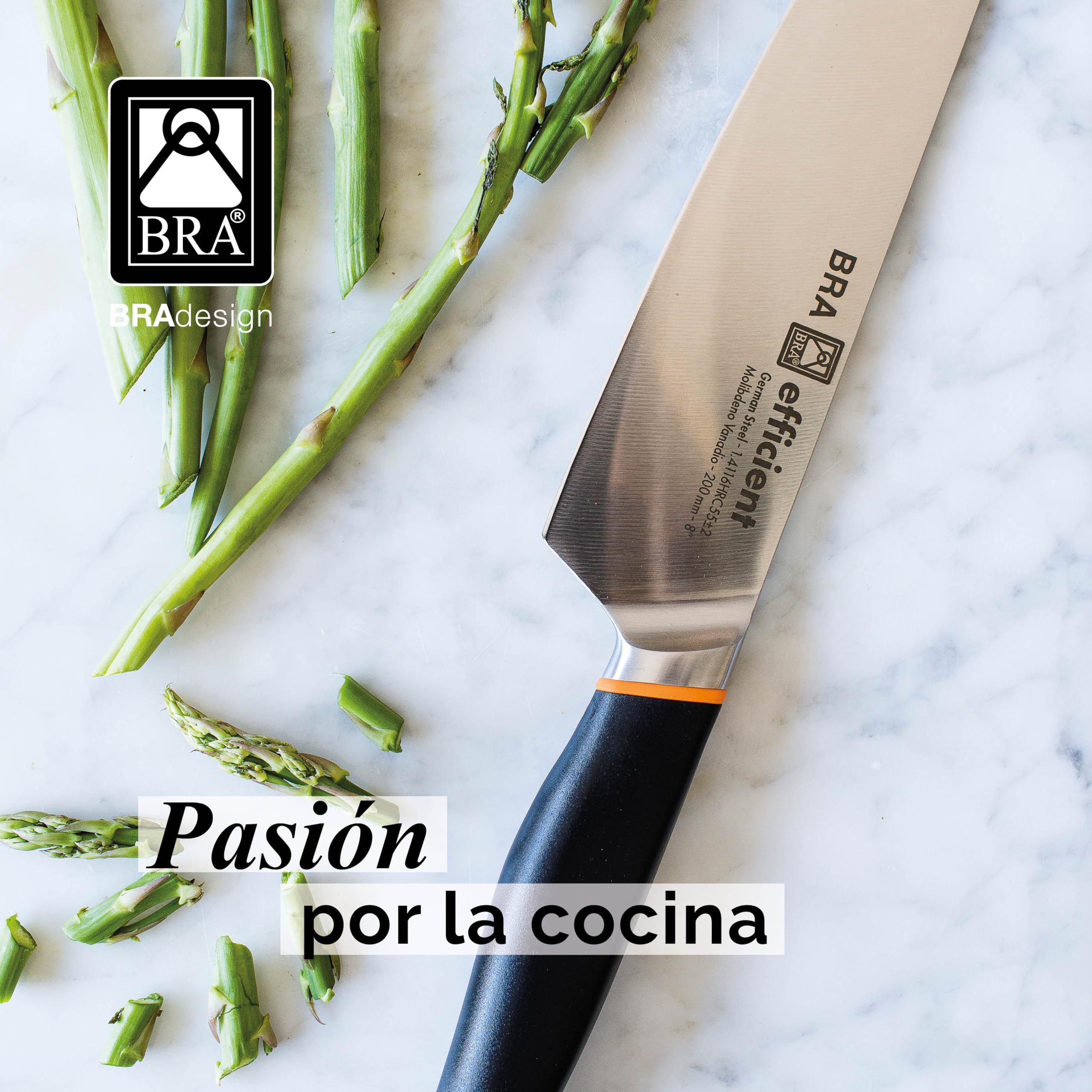 BRA Efficient | Set 3 cuchillos Efficient con tabla de cortar