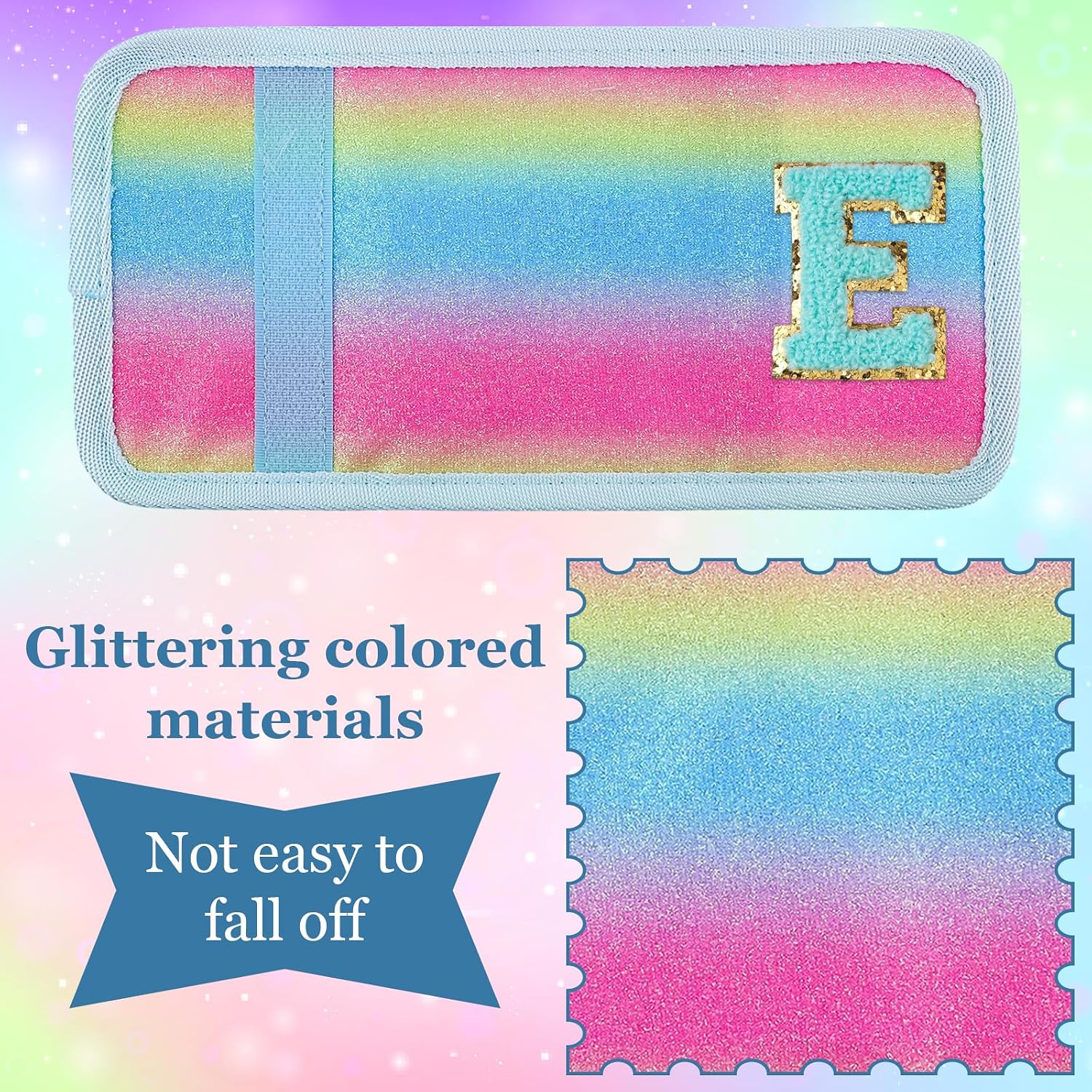 sundee Novelty Wallets for Girls Kids Glitter Wallet with Initials Personalized Letter Teen Birthday&Christmas Gifts Blue-E