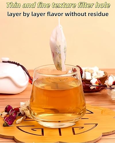 Miniatura 6 de Bolsas de té para té de hojas sueltas, paquete de 400 bolsas de filtro de té desechables, bolsa de té pequeña con cordón, bolsitas infusoras de té