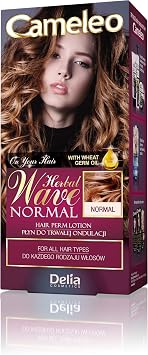 Cameleo - Herbal Wave Perm Liquid - For Every Hair Type - Contains Wheat Germ Oil, Keratin - 70ml