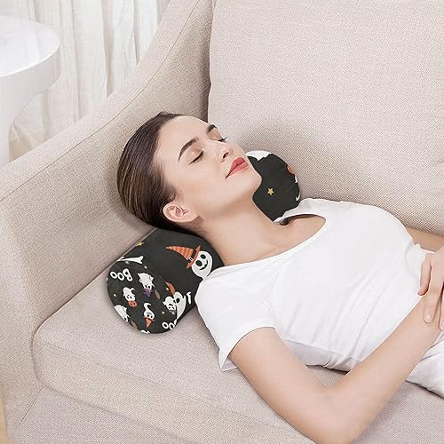 Miniatura 5 de Happy Halloween Party Bolster Pillows for Bed Neck Roll Pillow with Cover Round Pillow Throw for Bed Support Cylinder Pillow for Knees