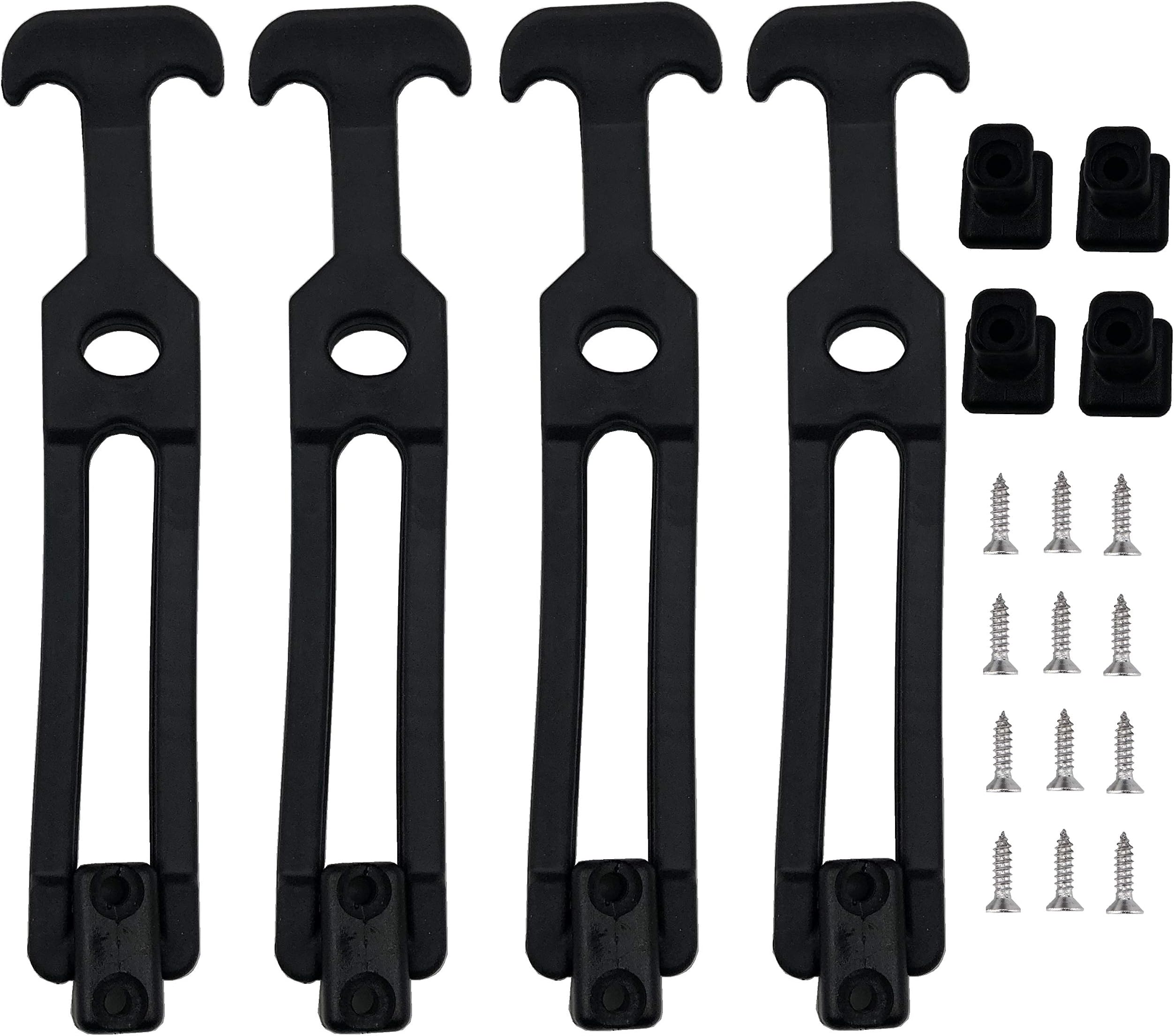 4 PCS Latest Model 8'' Rubber Flexible T-Handle Draw Latches,for Tool Box,Cooler, Golf Cart, Engineering Machine Hood or Farm Machinery (4 PCS 8'')