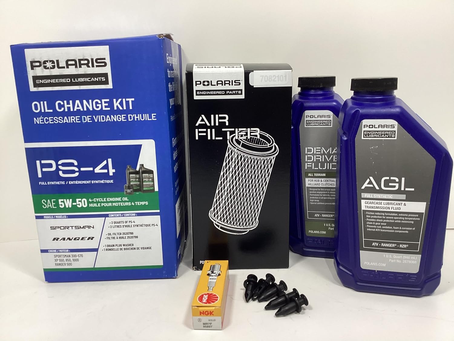 Full Service Kit fits Polaris Sportsman 570 ATV Models 2014-2025 Oil Change Air Filter Spark Plug Gear Oil All OEM Factory Parts- Big Rock Powersports & Marine Kit # PSK-57SP
