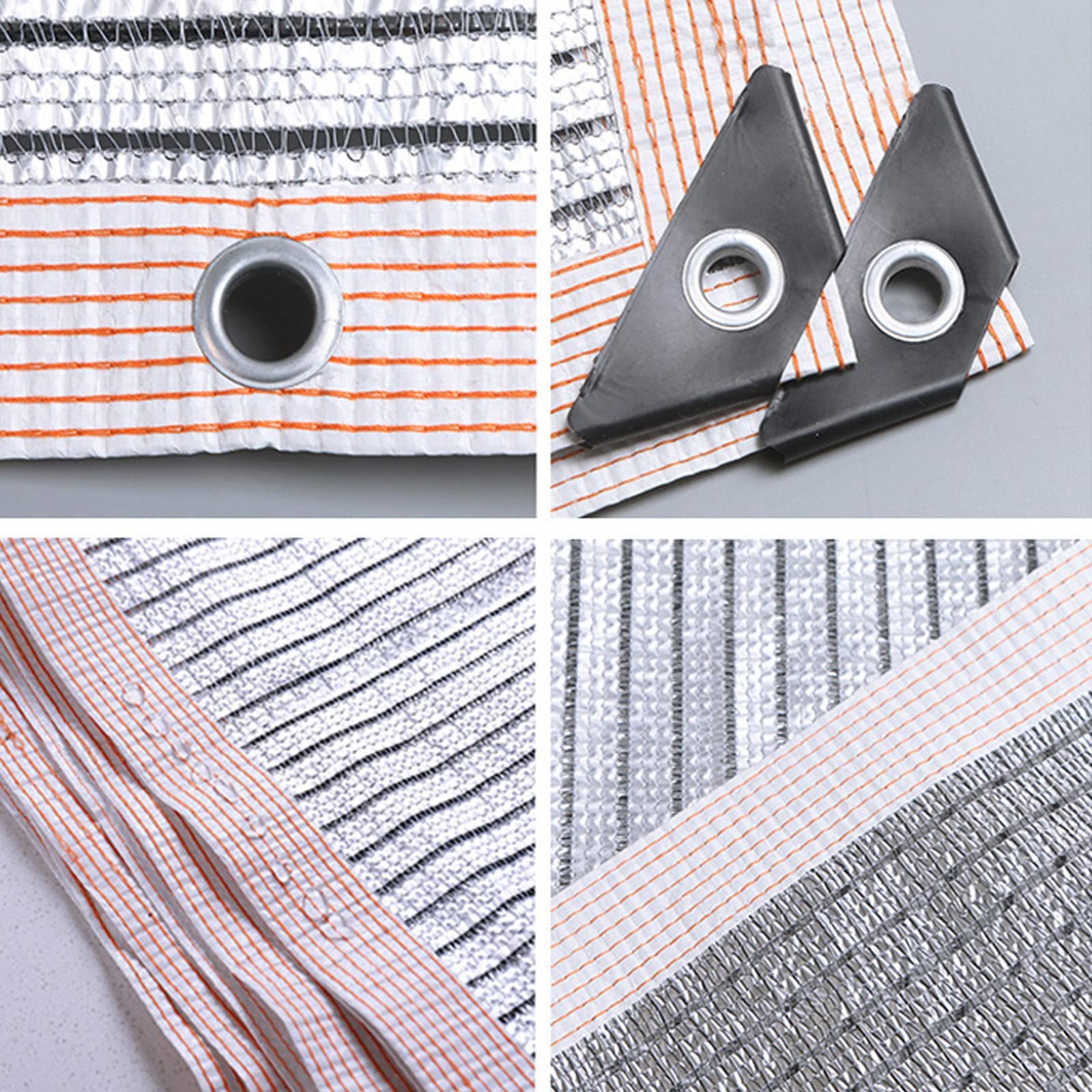 LIGUOYI Riflettente Tenda da Sole Lamina di Alluminio Tende da Sole per Esterno 75% Protezione Antis - UV Traspirante, Pergolato Isolamento Termico Tende da Sole per Esterno con Anelli (Size : 2x5m