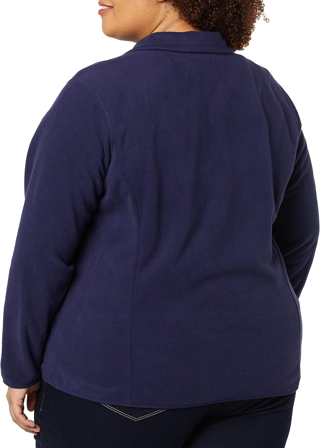 Amazon Essentials Women's Classic-Fit Long-Sleeve Quarter-Zip Polar Fleece Pullover Jacket (Available in Plus Size) Polyester Navy Heather S