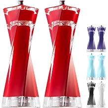 Acrylic Salt and Pepper Mill Set Sea Salt Pepper Mills Easy to Use Equipped with Adjustable Coarseness Ceramic Mechanism Unique Kitchen Aid Premium Quality