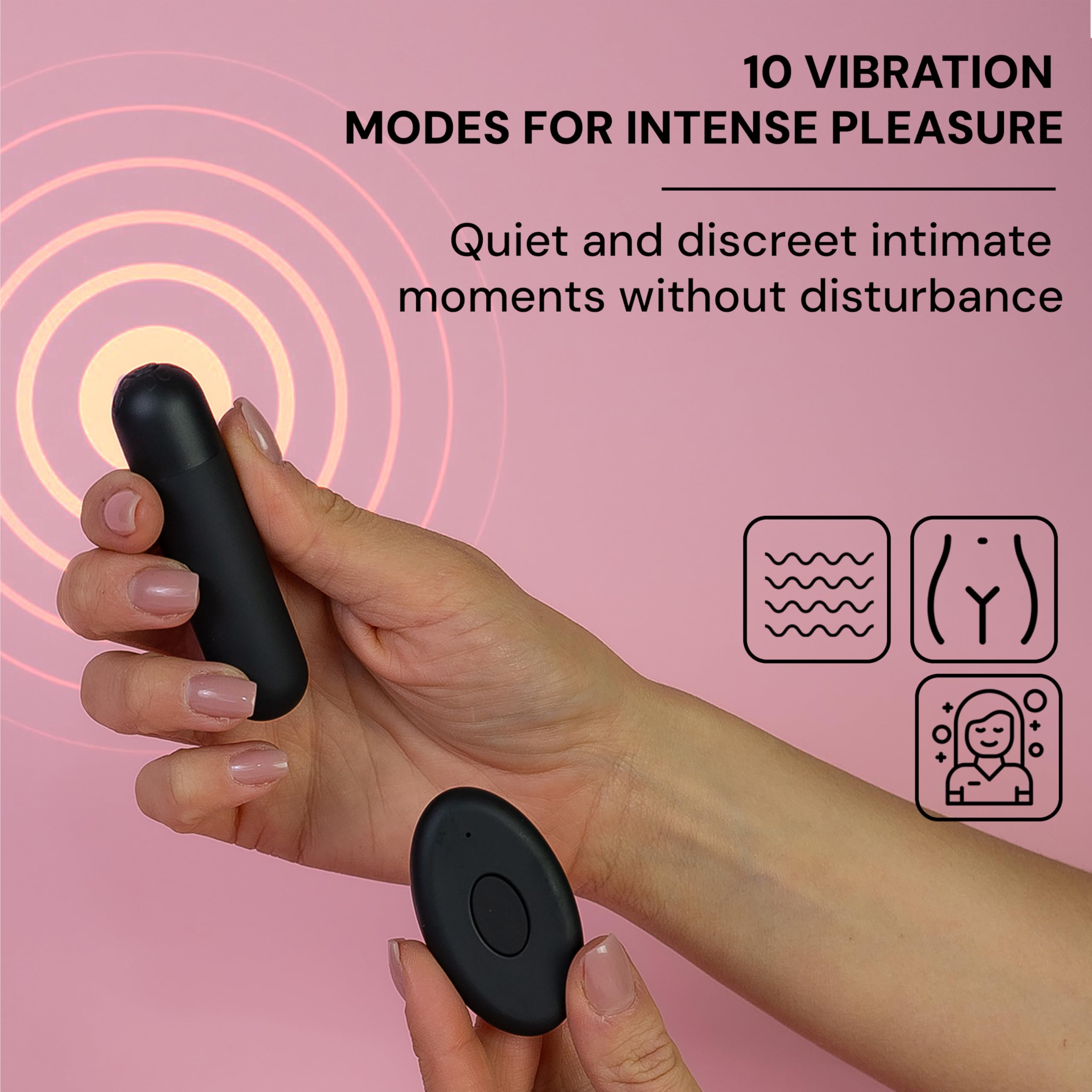 Slip con vibratore e telecomando uovo vibrante per donne vibranti per l'uso in movimento con 10 modalità di vibrazione Mini vibratore a farfalla per clitoride compatto e telecomandato FOPS A100
