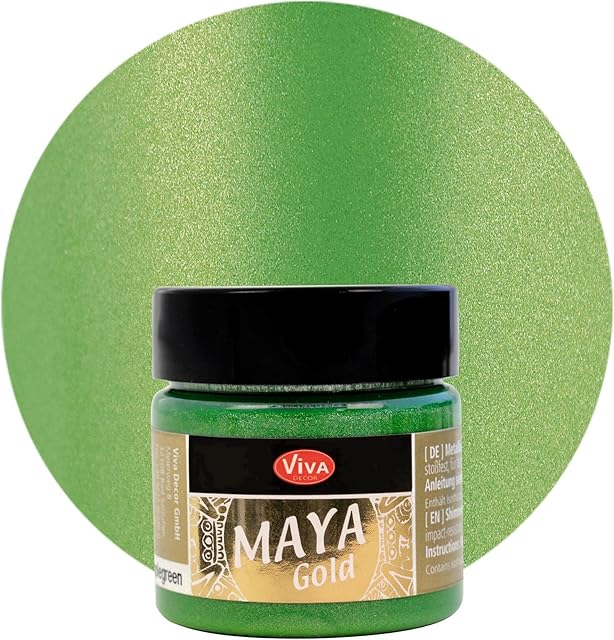 Viva Decor Maya Gold Paint - zielony jabłko, średni