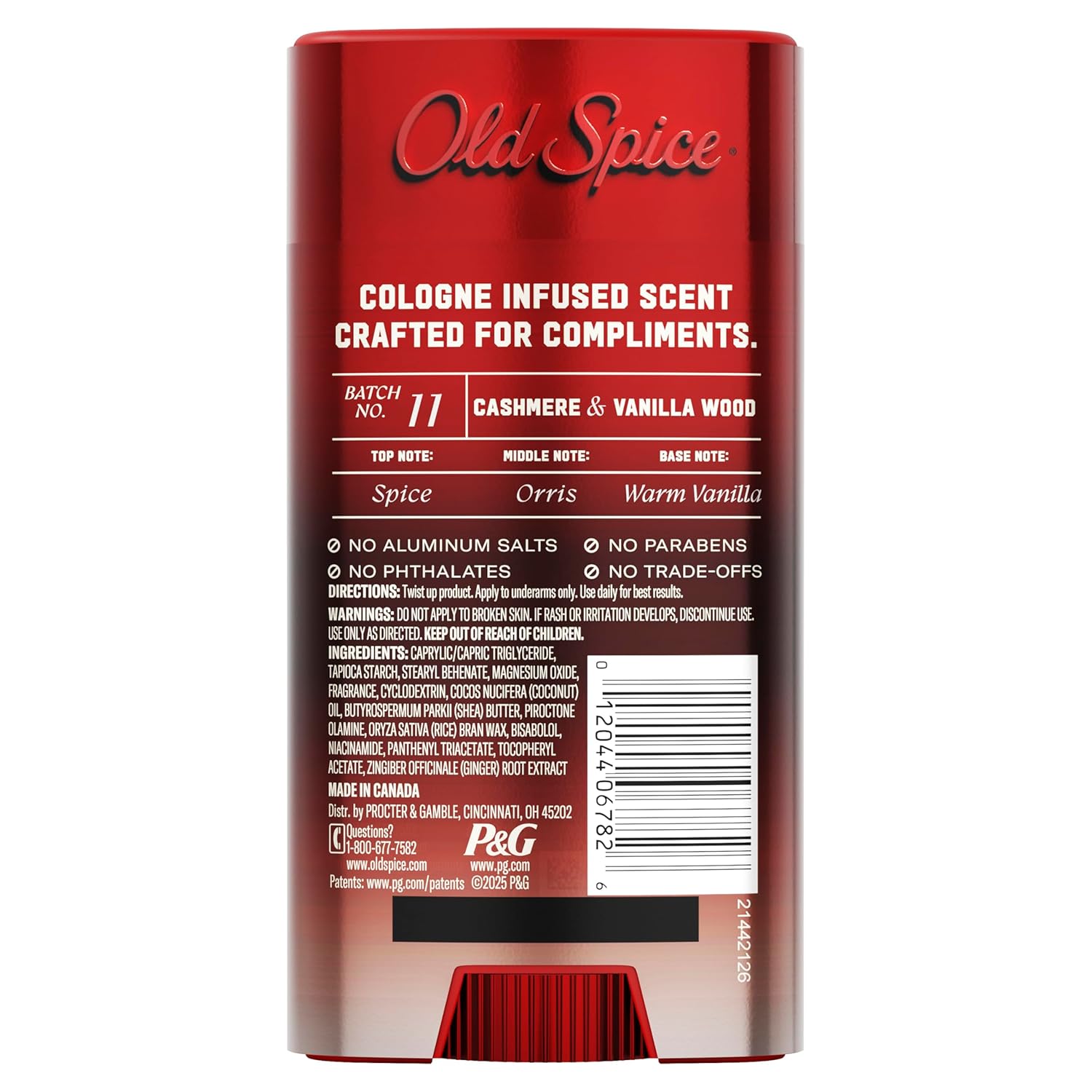 Old Spice Aluminum Free Deodorant for Men, The Spice Alchemist Collection, 24/7 Cologne Infused Scent, No Trade Off Formula, Free of Parabens & Phthalates, Cashmere + Vanilla Wood Scent, 3.0 oz - Image 16