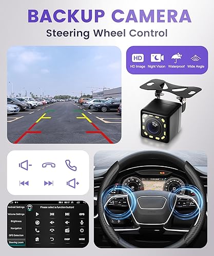 Miniatura 6 de Podofo Para Honda Civic 2006 2007 2008 2009 2010 2011 Radio estéreo de coche con navegación GPS 10.1 pulgadas HD IPS pantalla táctil Bluetooth coche