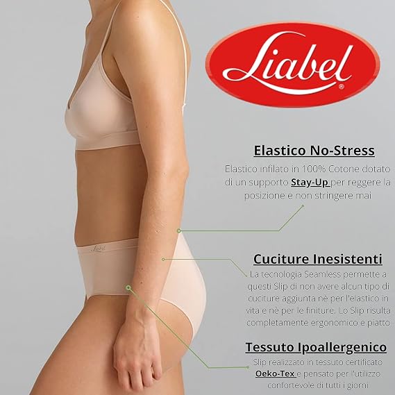 Benirap Slip Donna Vita Alta In Cotone - 5 Mutande Morbide, Traspiranti, Doppio Strato, Taglie Comode