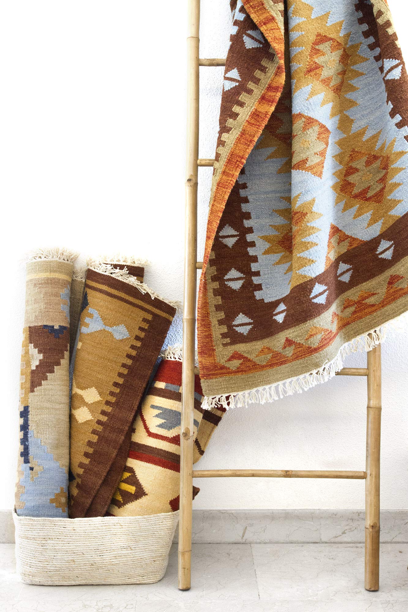 HAMID - Alfombra Kilim Lori con Diseño Moderno - 100% Lana - Alfombra Tejida a Mano - Alfombra de Pasillo, Salón, Dormitorio, Sala de Estar, Entrada (D.1, 170x110 cm)…