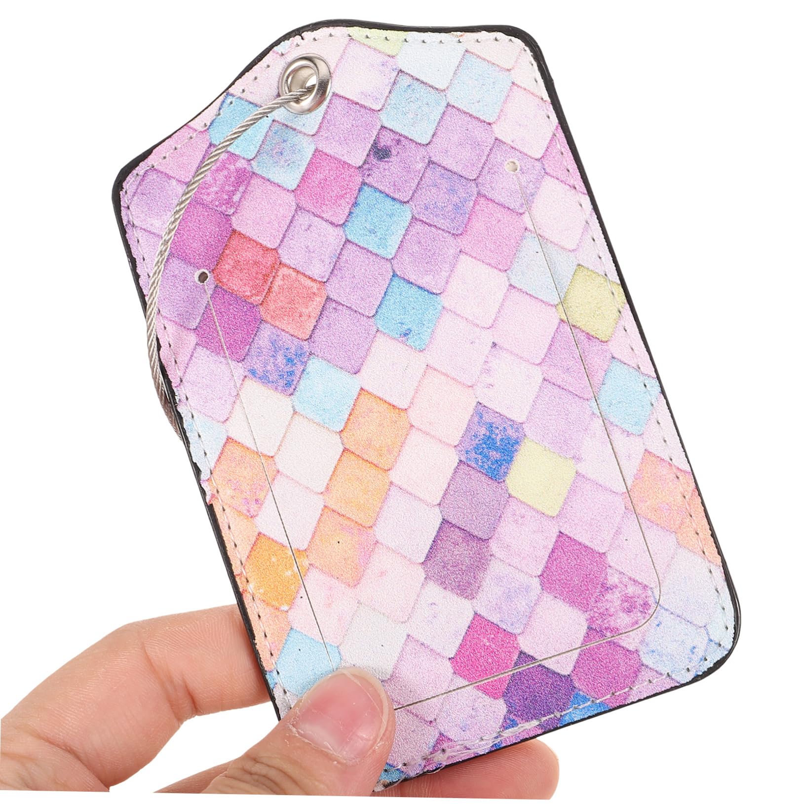 BESPORTBLE 4 Set Etichette Per Bagaglio Pu Con Design Identificatori Per Valigia Pratiche E Decorative Per Evitare Perdita Del Bagaglio 2 Pezzi*4