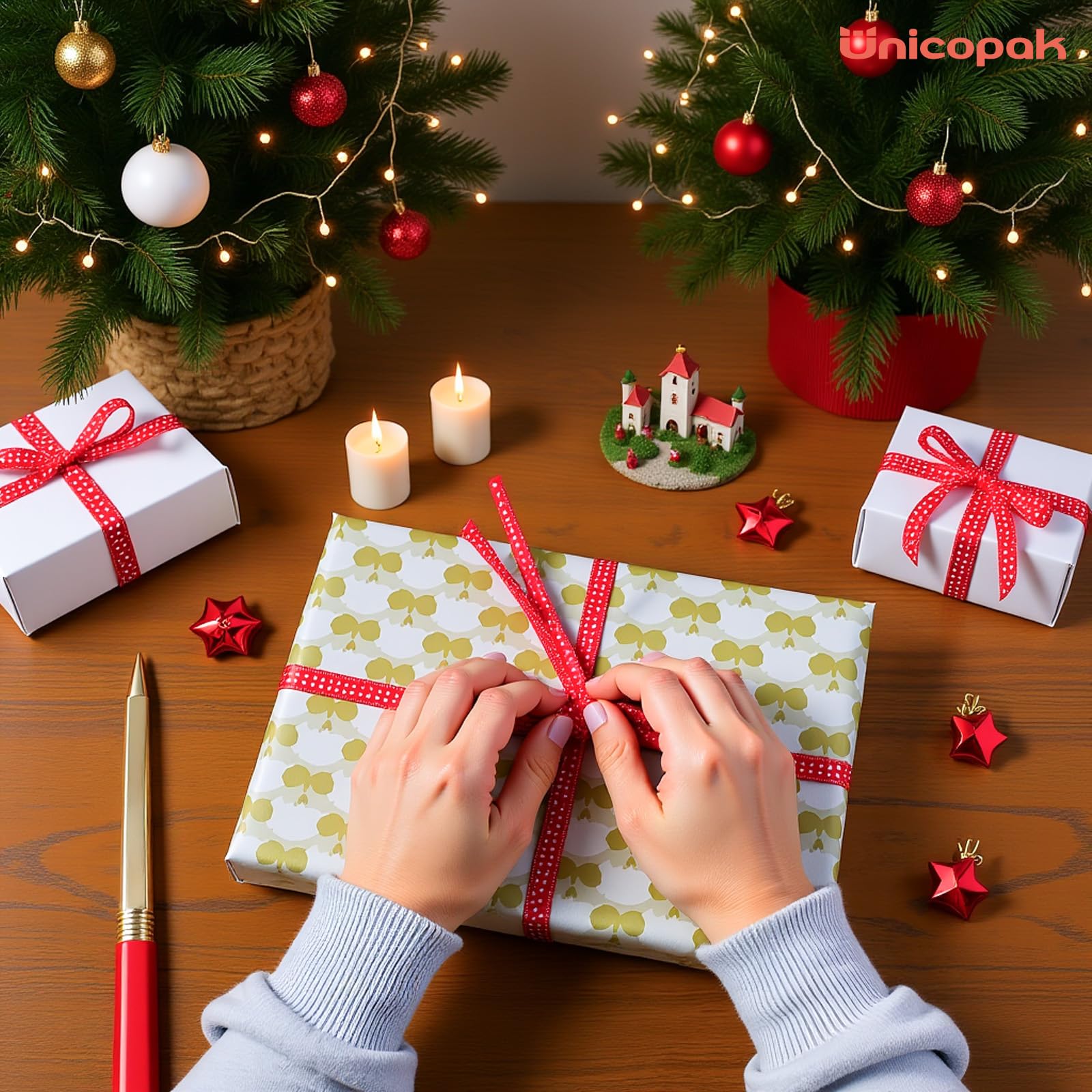 UnicoPak Paquete de 12 cajas de regalo de cartón blanco extragrandes de 4 pulgadas de alto con tapas para regalos, 17 x 11 x 4 pulgadas