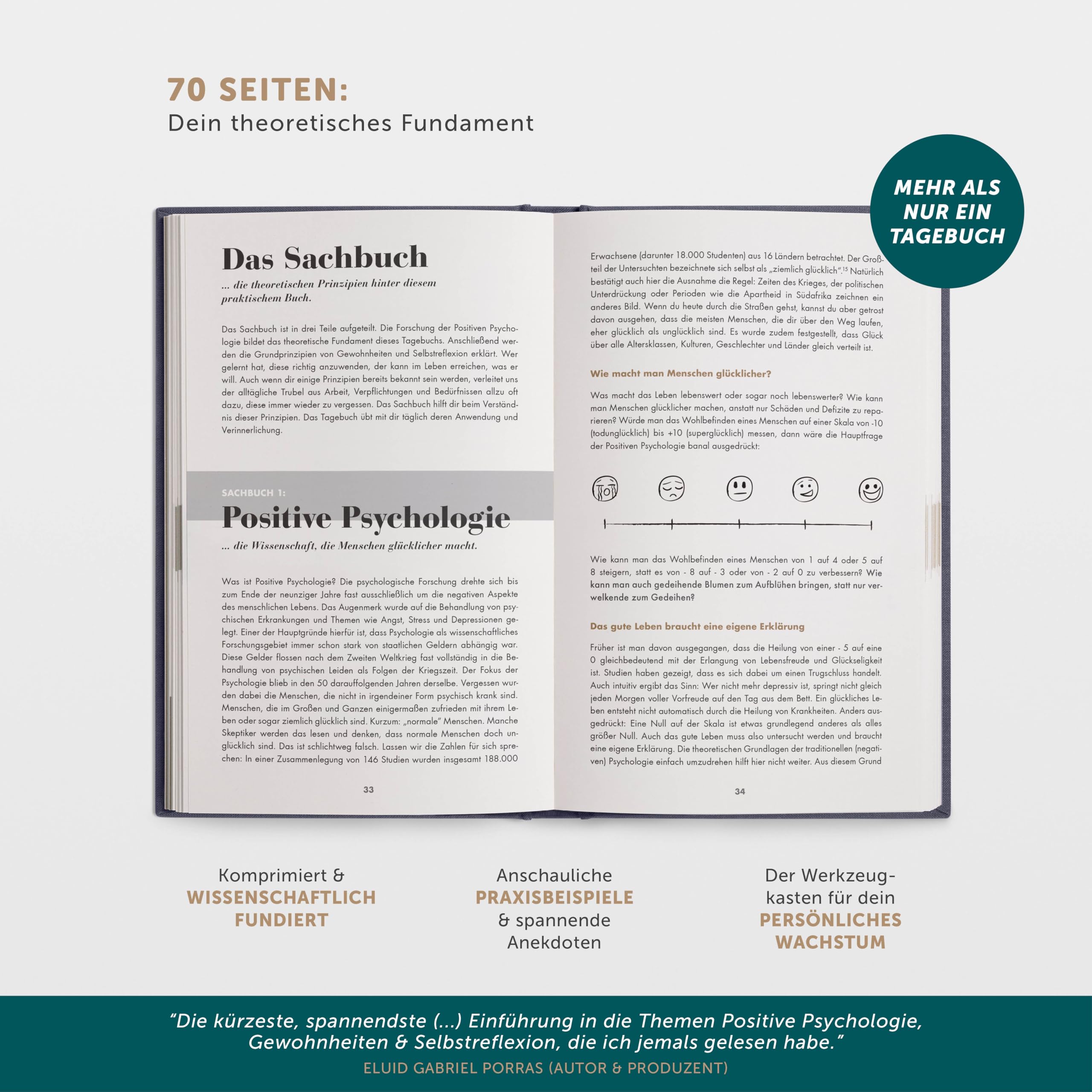 6-Minuten® Tagebuch für Erwachsene 2026 (Das Original) – Mehr Achtsamkeit, Resilienz & Selbstliebe – Dankbarkeitstagebuch, Journal Buch – Achtsamkeitstagebuch in 22 Sprachen übersetzt