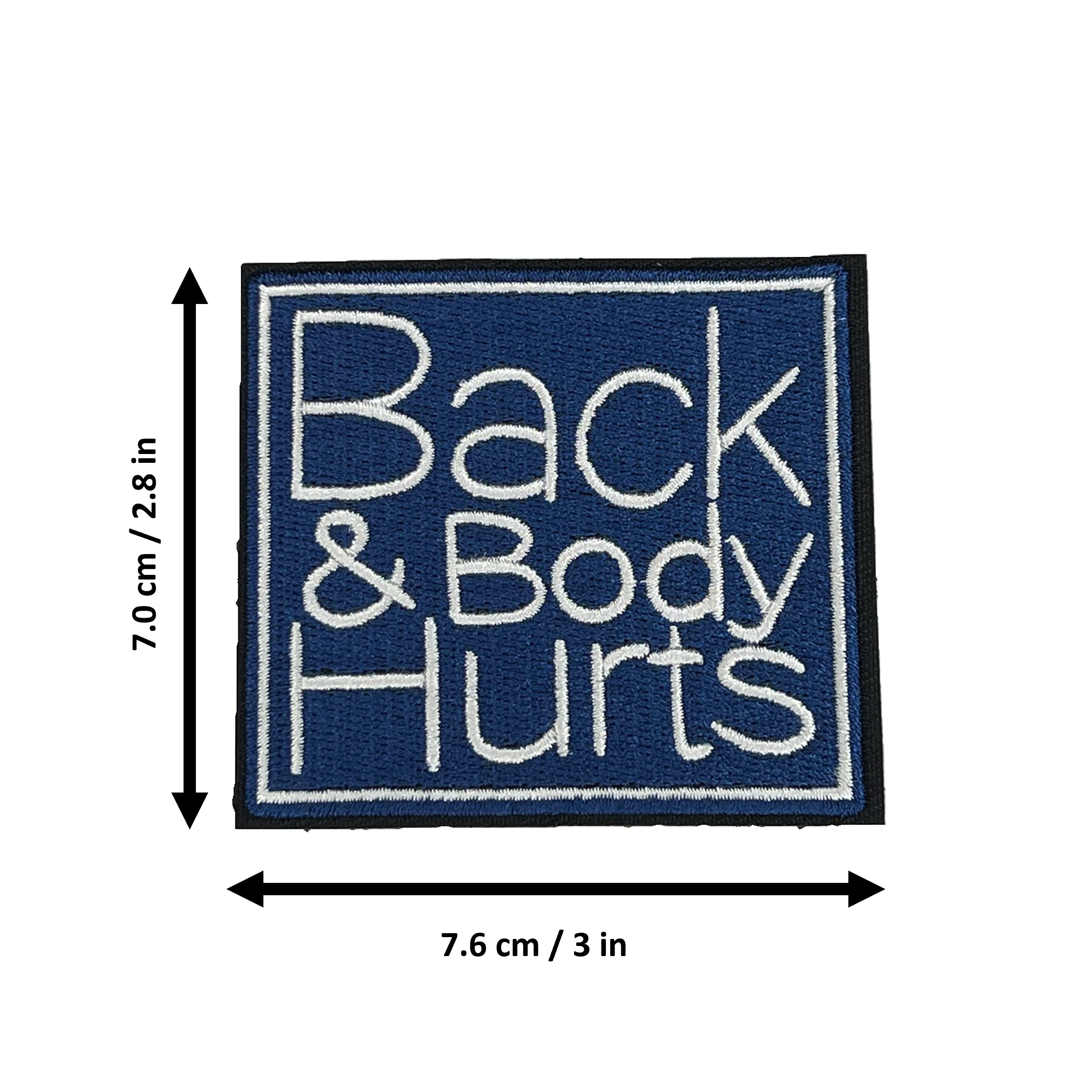 Back and Body Hurts, Morale Patch, Meme Patch, Morale Patch, Military Patch, Hook and Loop, Tactical Backpack, Murph, Veteran Owned