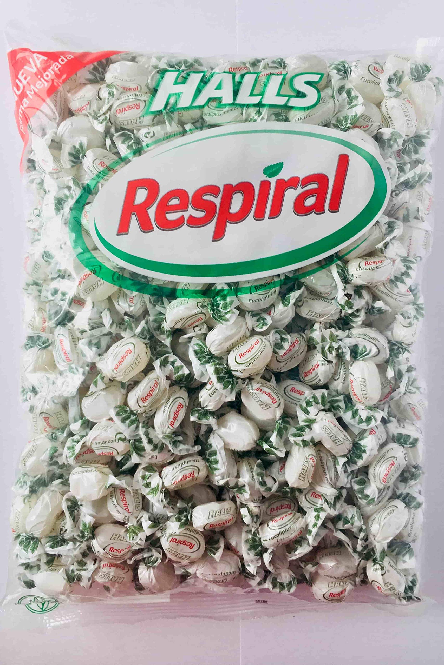 Respiral Caramelos Pack PERSONALIZABLE (Limón y Mentol, Eucalipto Mentolado, Miel y Mentol, Regaliz Menta y Ecucaliptus Mentol Sin Azúcar) [Bolsas de 1 kg por sabor] Regalo Halls 32 g sabor a elegir.