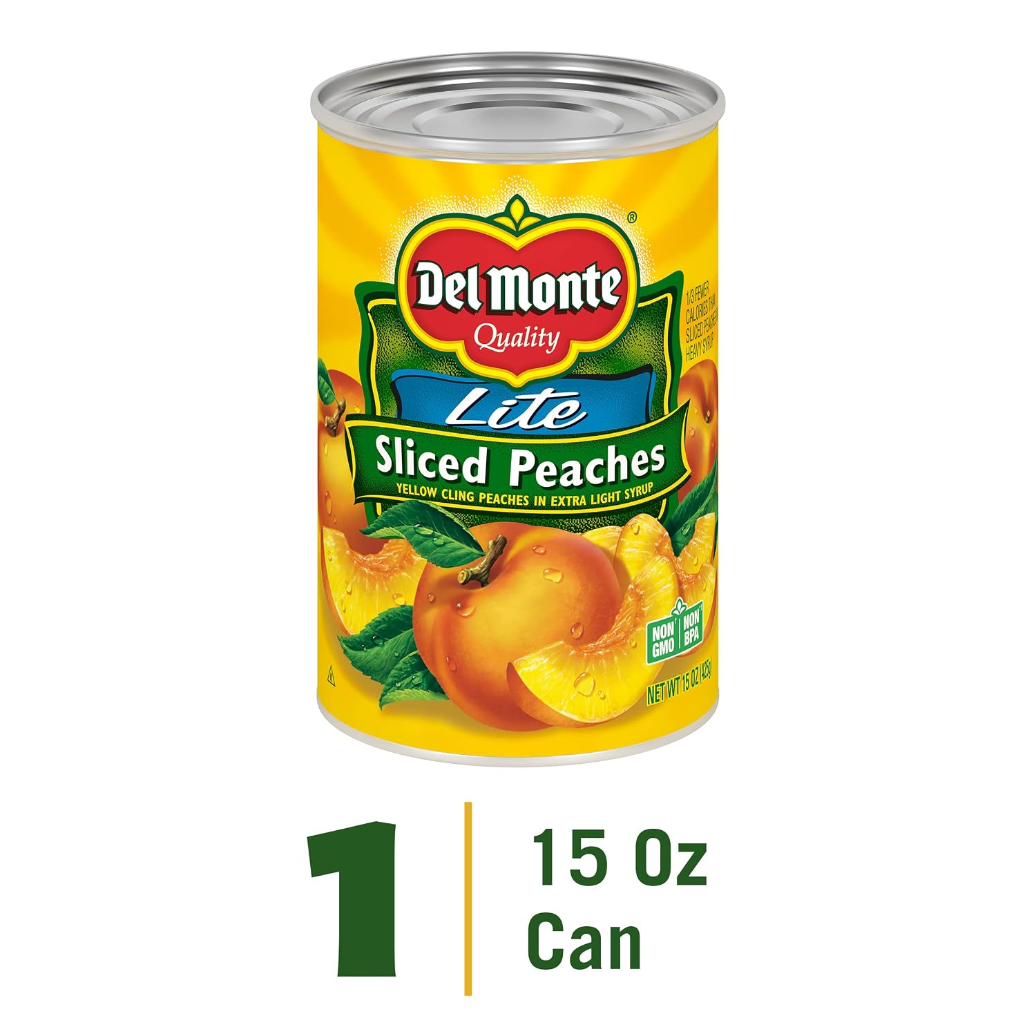 Del Monte Sliced Yellow Peaches in Extra Light Syrup, 15 Ounce