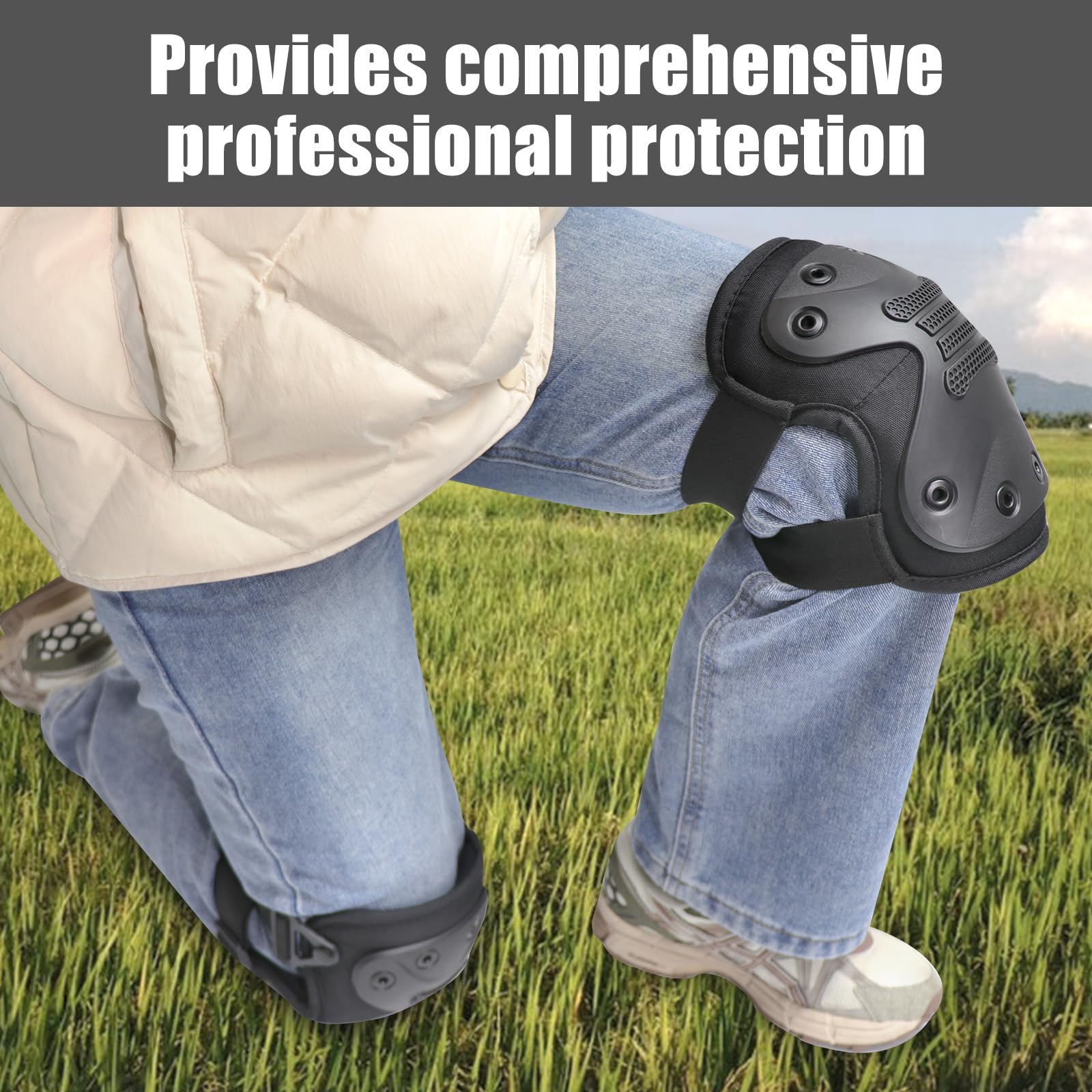 BZTAC Juego de rodilleras de protección de rodilla de combate profesional táctico avanzado para juegos de paintball al aire libre CS Paintball Ciclismo Seguridad Skateboarding Gear Patines Airsoft