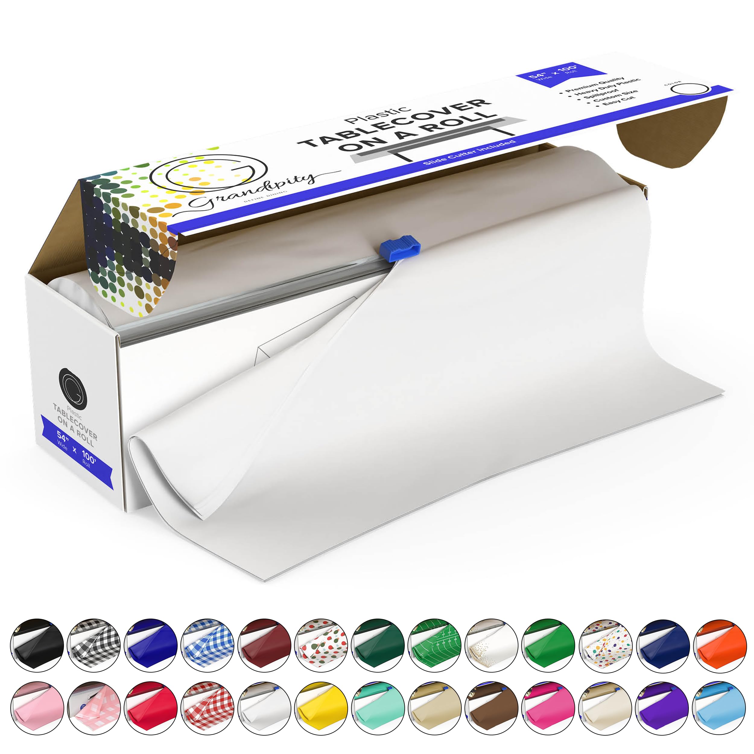 Grandipity Plastic Tablecloth Roll - 54