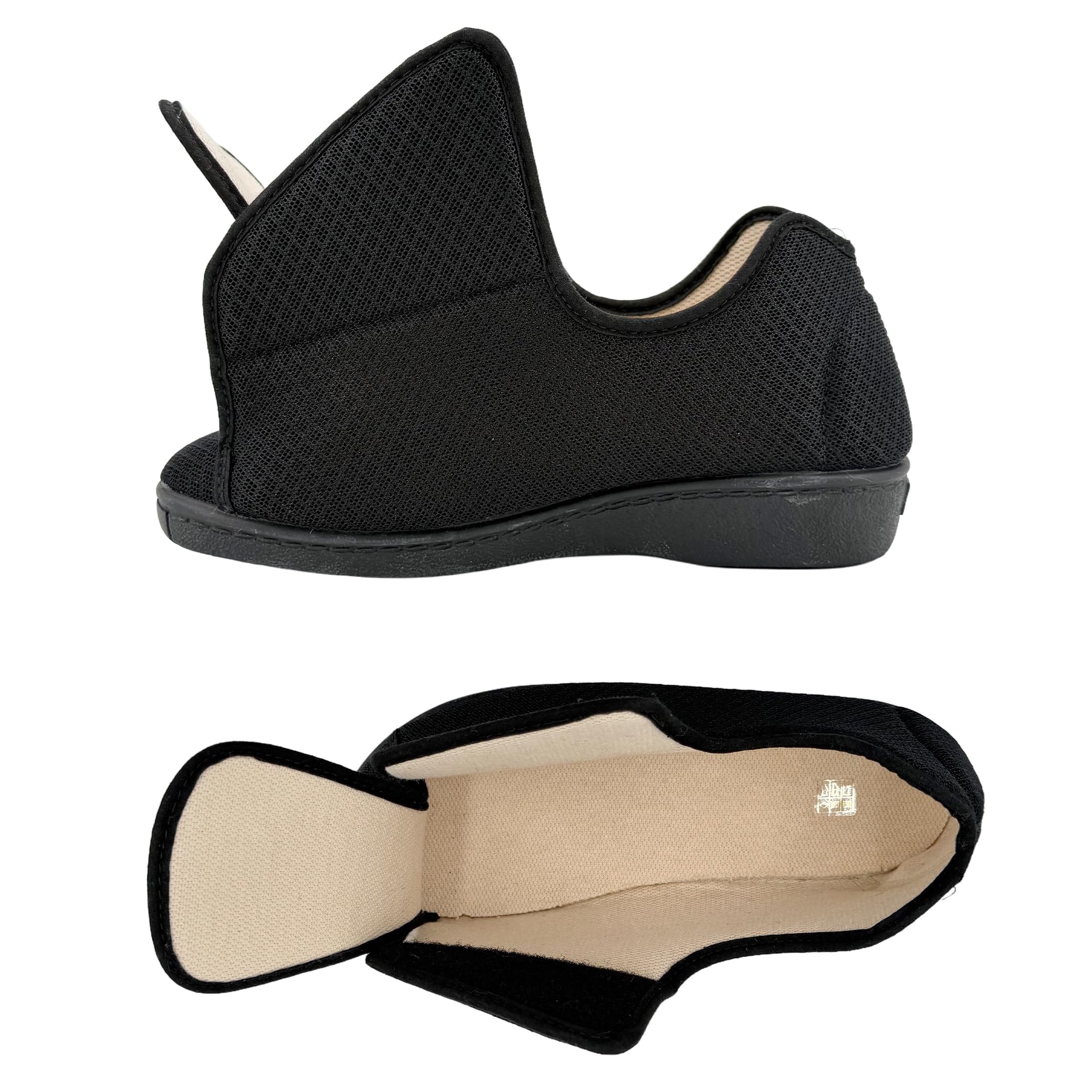 Zapatillas Casa Mujer Pantuflas Antideslizantes Cierre Autoadherente Ajustable Pies Hinchados Ancho