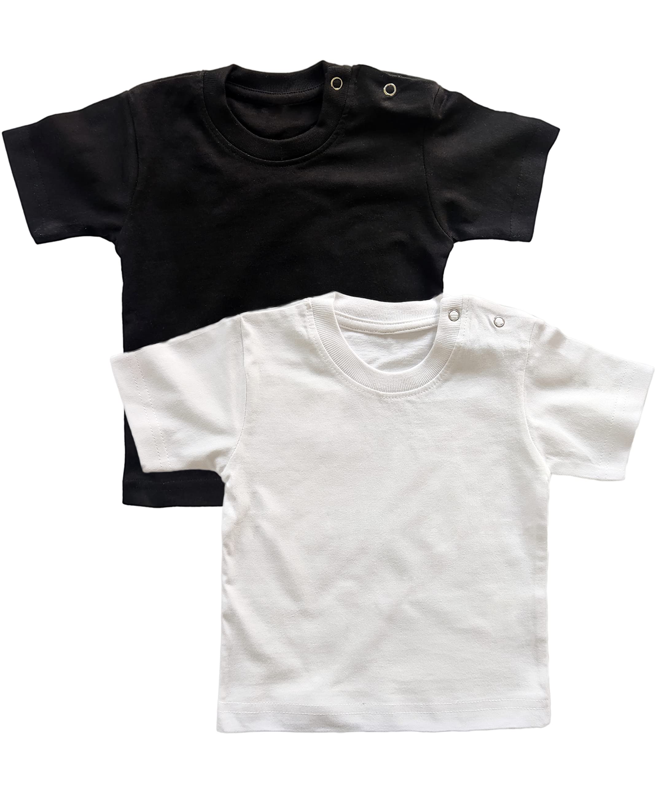 Unisex Baby T-Shirt Plain Super Combed Ring Spun Cotton for Infant & Toddler Boy & Girl | Combo Pack of 2-image-42