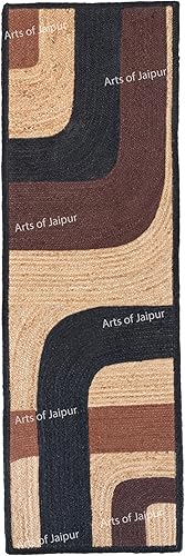 Miniatura 2 de ARTS OF JAIPUR Collection - Alfombra de pasillo de 3 x 10 pies, alfombra de yute para cocina, alfombra de pasillo de interior, alfombra de sala de