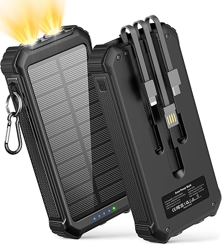 LATIMERIA Cargador solar de 45800 mAh, cargador de teléfono portátil con entrada USB C, panel solar de carga rápida 5V3.1A QC 3.0 para teléfono