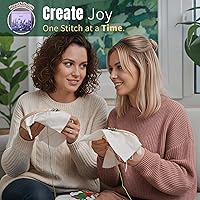 Vista 6 de ETSPIL Embroidery Kit for Adult Beginners, 3-Pack 33-Stitch Practice Samplers, Pre-Stamped Patterns, 7.8-Inch Hoop, Threads & Needles, Step-by-Step