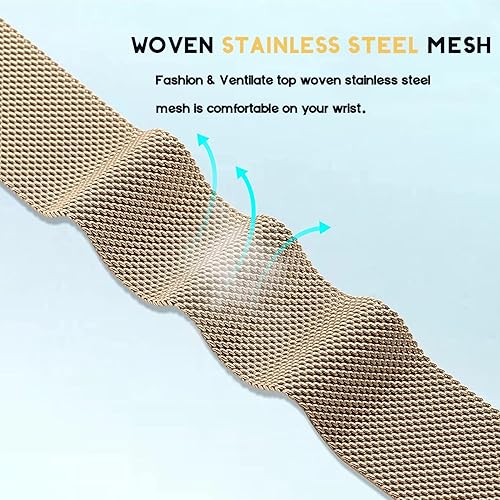 Miniatura 5 de Correa de metal compatible con Samsung Gear S2 malla tejida de acero inoxidable correa de repuesto para Gear S2 Sport Smart Watch SM-R720R730, no