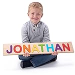 Fat Brain Toys Wooden Personalized Name Puzzles for Toddlers 1-3+, Custom Puzzles, Flat Rate up to 9 Letters