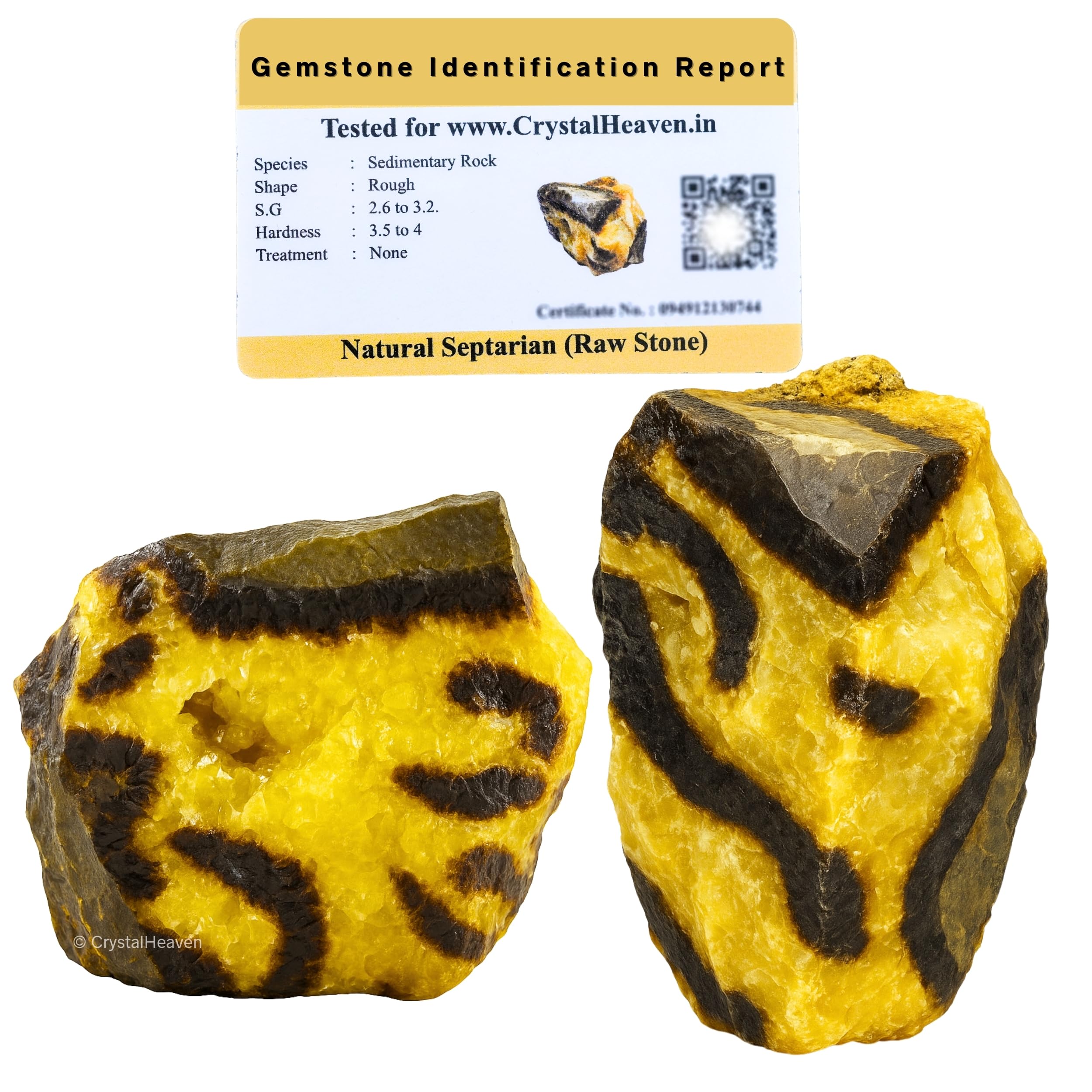 - Crystal Heaven Certified Septarian Crystal Healing Rough Stone, Natural Raw Crystals for Manifestation, Meditation and Reiki Healing (2 Pieces)