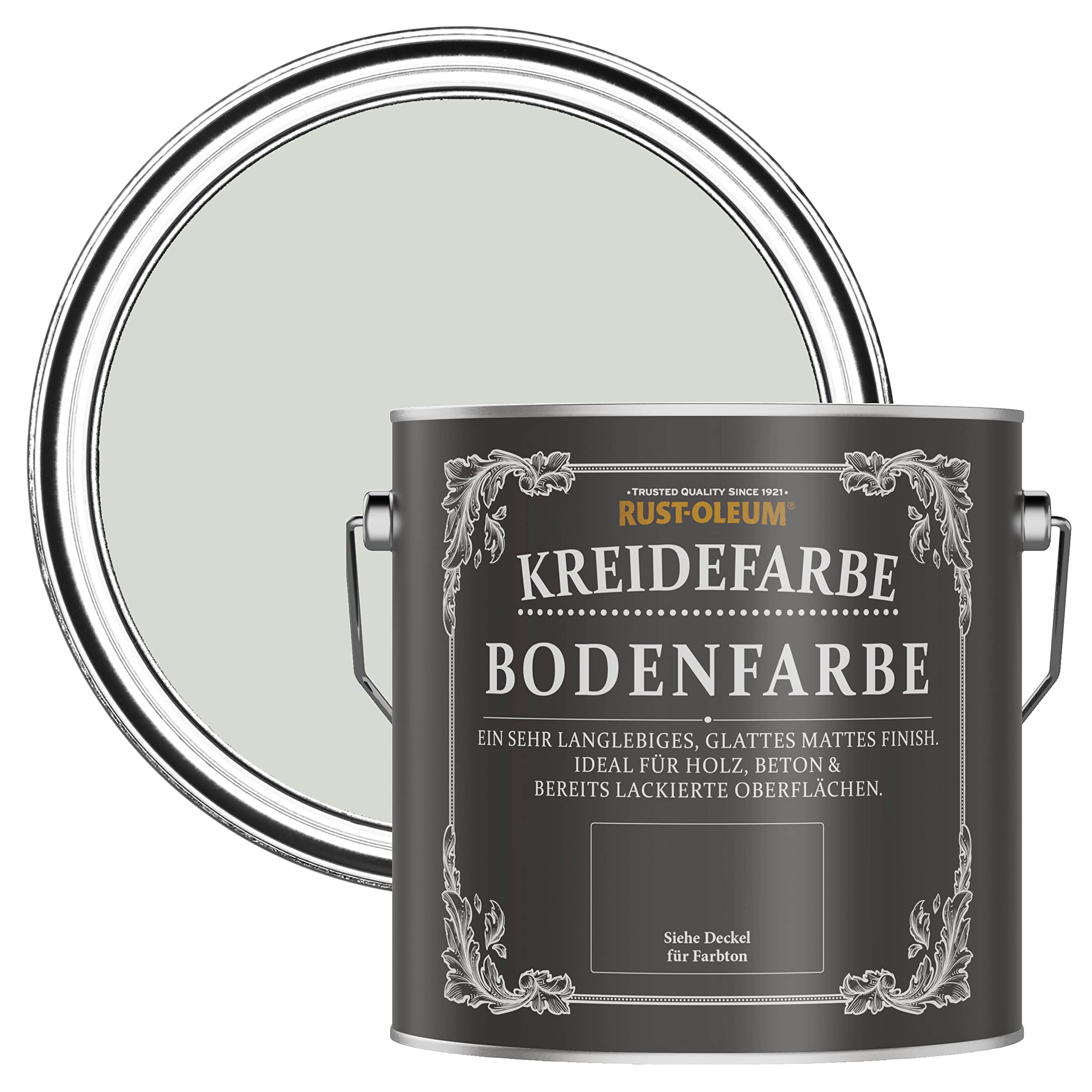 Rust-Oleum grau strapazierfähige, kratzfeste Bodenfarbe für Holz und Beton - Winter-Grau 2,5 Litres