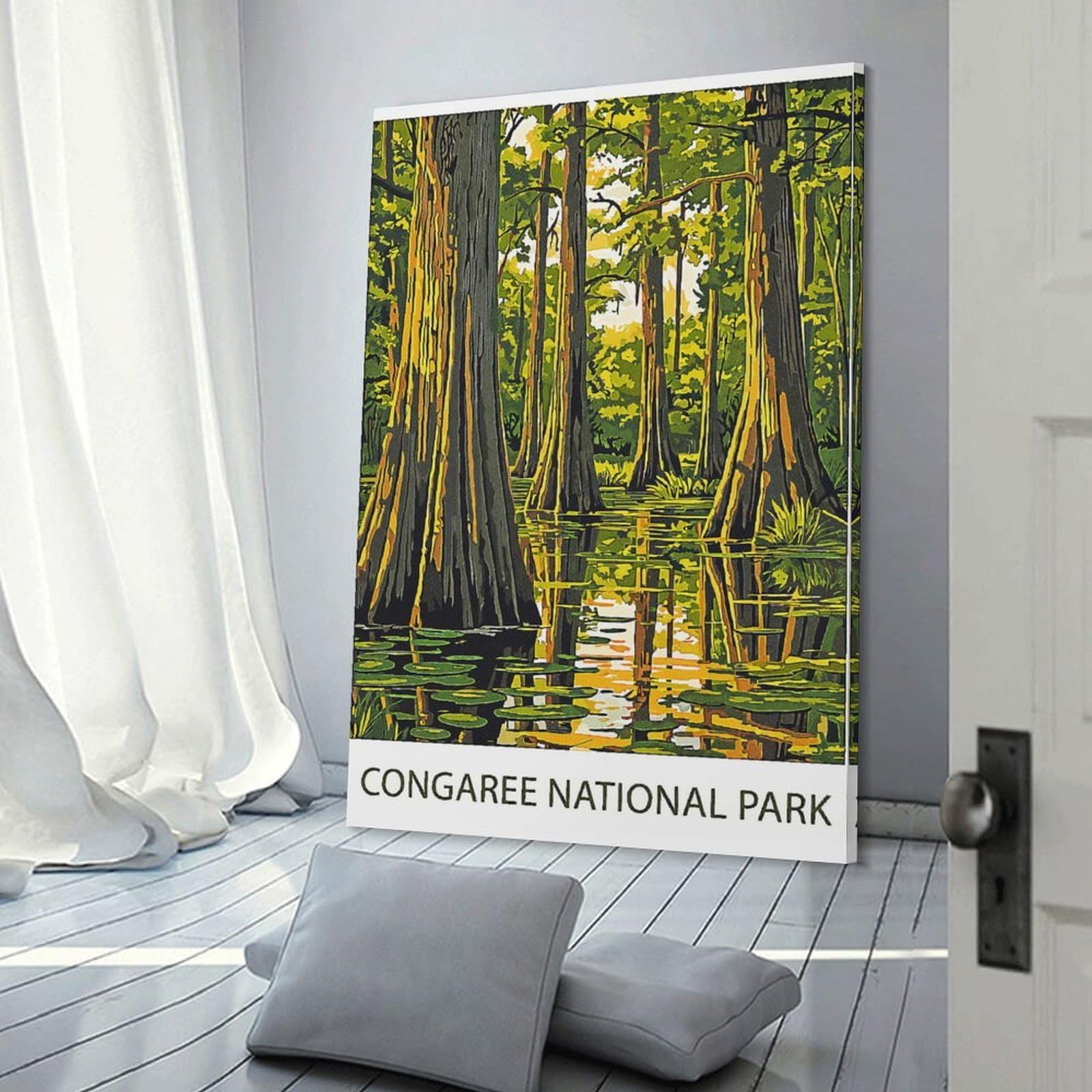 Junmoney Frame-Style-10 Congaree National Park Home Decor Wall Art, 20X30inch(50X75cm), For Home Walls, Creative Rooms Or Shared Spaces, An Adaptable Decor Piece For Home Use
