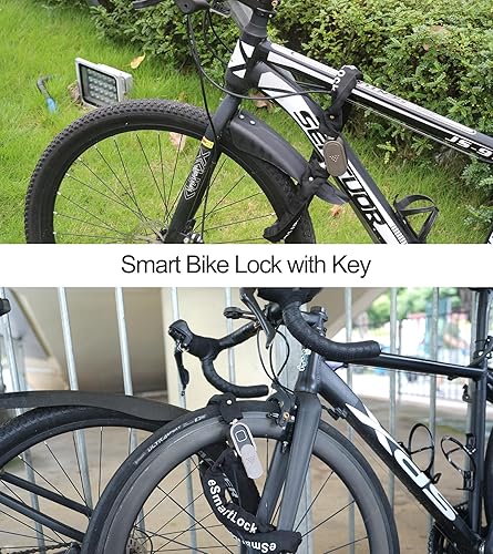 Miniatura 6 de Cerradura de cadena con llave eLinkSmart impermeable para bicicleta, 39.4 in, cerradura de cadena para bicicleta, scooter, motocicleta, puerta,