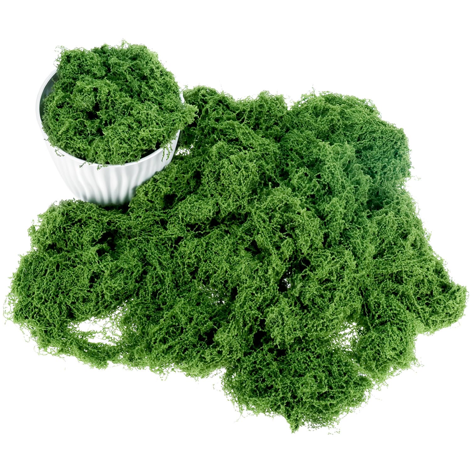 Qwork Green Qwork® Artificial Moss 150G – Vibrant Lifelike Faux Moss For Model Landscaping, Floristry & Diy Crafts – Fake Moss For Terrariums, Wreaths, Christmas And Easter Decorations