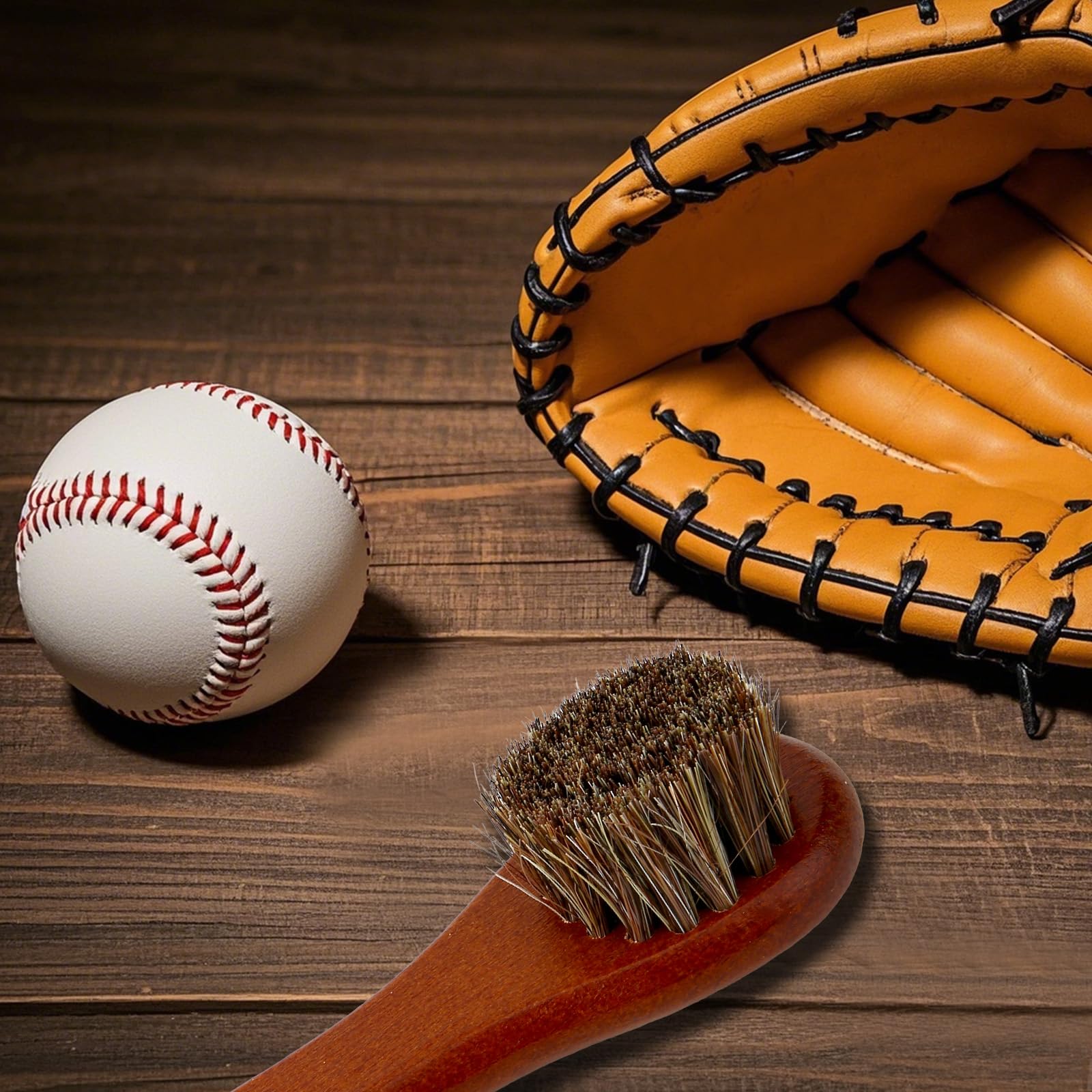 lasuroa 2 Brosses Gants Baseball, Brosses à Récurer pour Gants Baseball Entretien de Routine Doux Accessoires de Nettoyage Pratiques pour Un Nettoyage en Profondeur