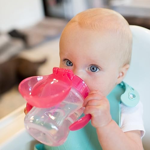 Miniatura 10 de Dr. Brown's Taza de transición para beber con boquilla suave, color rosa, 6 onzas, 6 M+
