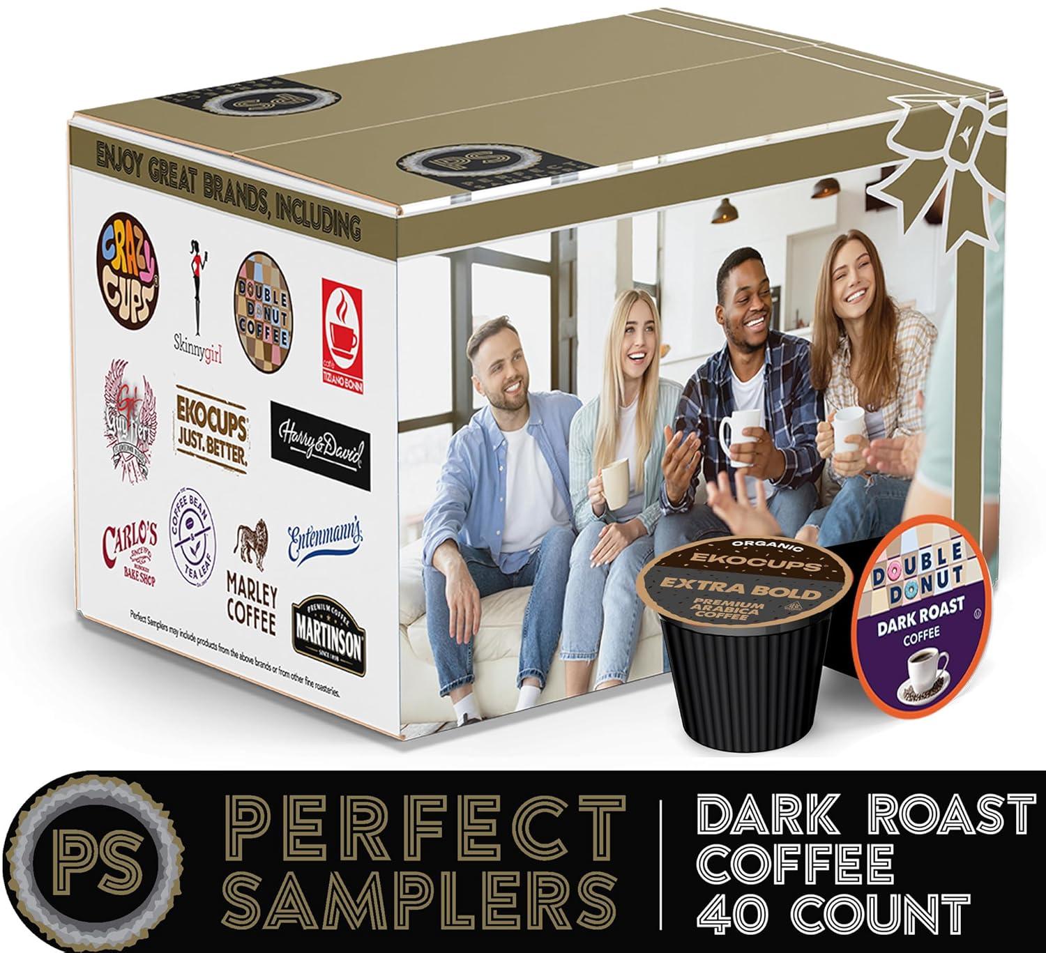 Perfect Samplers Dark Roast Coffee Pod Variety Pack - Pack for Keurig K Cups Coffee Makers, Bold 40 Count - Image 4