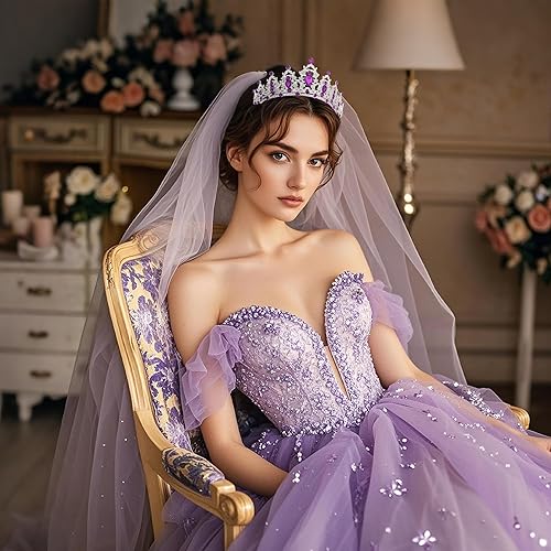 Miniatura 78 de Kamirola - Corona de reina y tiaras corona de princesa para mujeres y niñas, diademas de cristal para novia, princesa para bodas y fiestas (01)