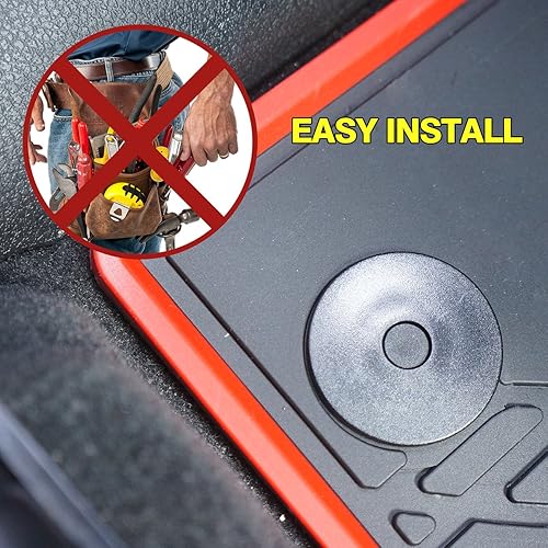 Miniatura 4 de Alfombrillas de coche para Jeep Grand Cherokee 2017 2018 2019 delanteras y traseras de goma resistentes, juego de revestimientos de goma negros y