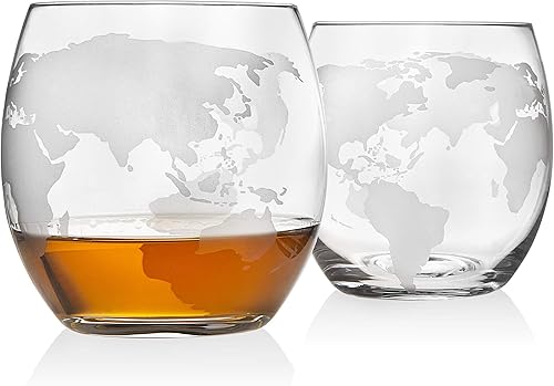 Miniatura 5 de Godinger Juego de decantador de whisky con 2 vasos de whisky World - para licor, whisky, bourbon, vodka - 28.7 fl oz