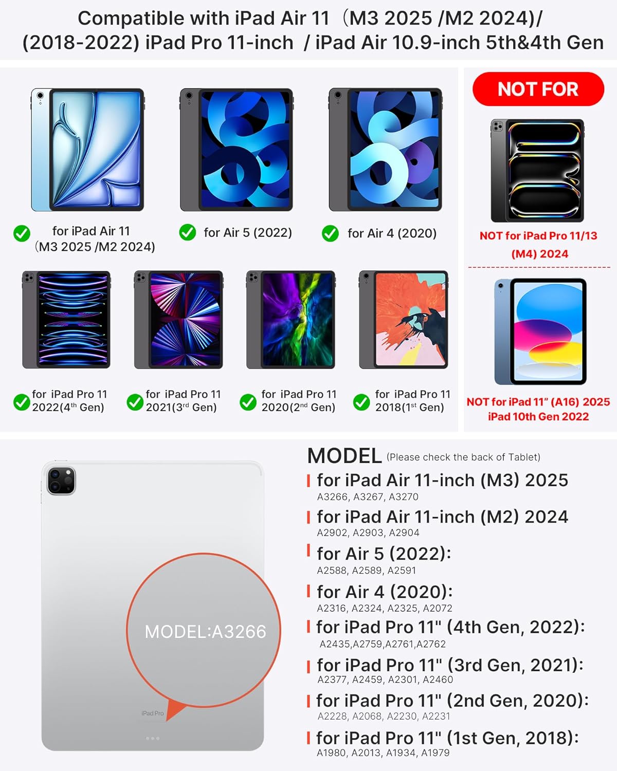 typecase Edge Keyboard Case for iPad Air 11-inch(M3/M2, 2025/2024), iPad Pro 11-inch(4th/3rd/2nd/1st Gen) & iPad Air 10.9-inch 5/4th Gen, Multi-Touch Trackpad, 11-Color Backlight, Light Regal Pink