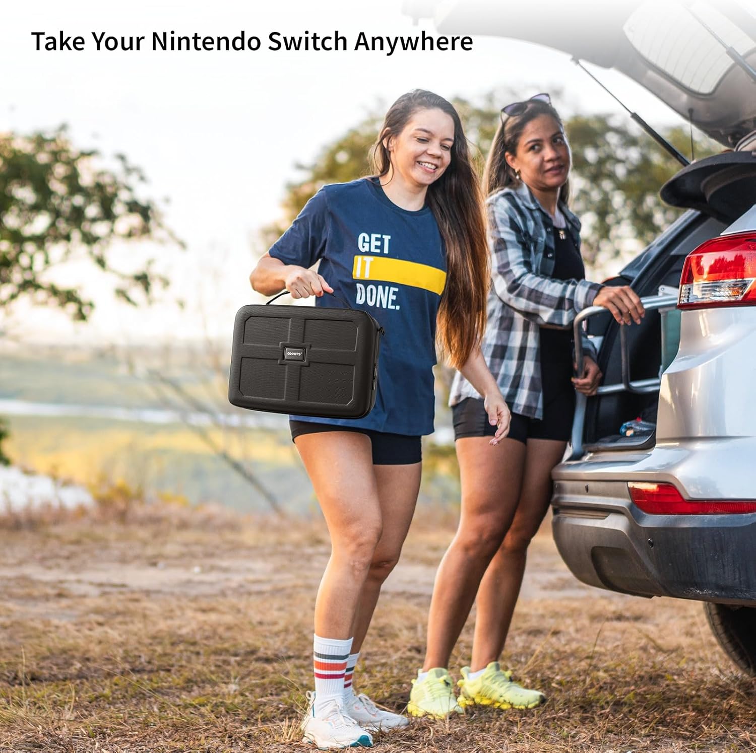 Carrying Storage Case for Nintendo Switch OLED Model 2021/Switch 2017, Lightweight Portable Hard Shell Switch Case Travel Bag fits Switch Pro Controller Accessories, Black - Image 6